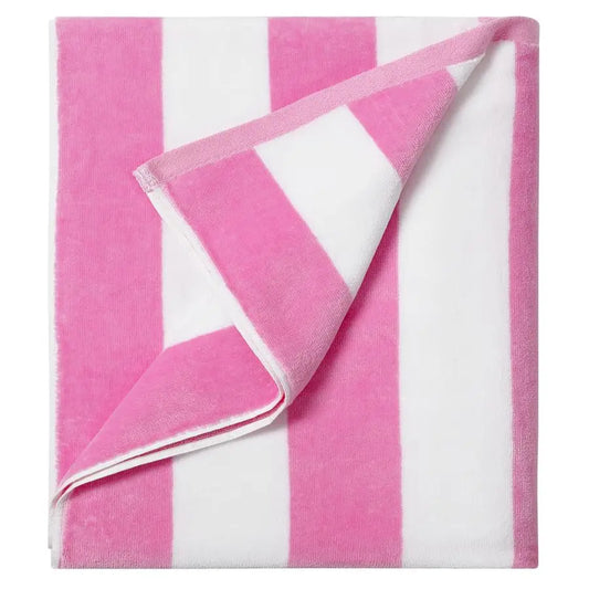 100 Percent Cotton Striped Beach Cabana Towel For Adults