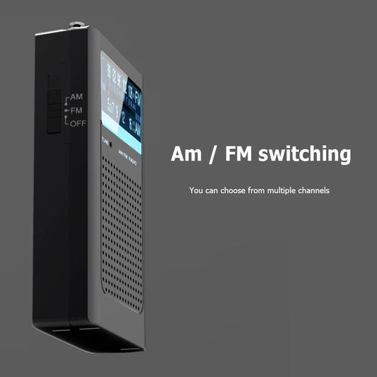 Shunmaii Pocket AM FM Radio Builtin Antenna Portable Dual Speakers
