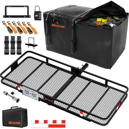 Folding Trailer Hitch Cargo Carrier 2 Inch Receiver 500 Lb