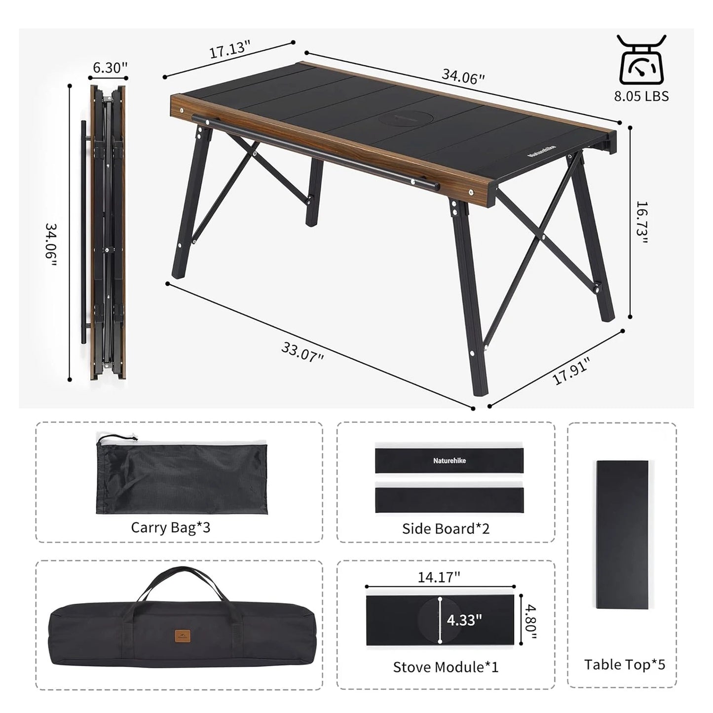 Naturehike IGT Table Aluminum Folding Camp Kitchen Outdoor
