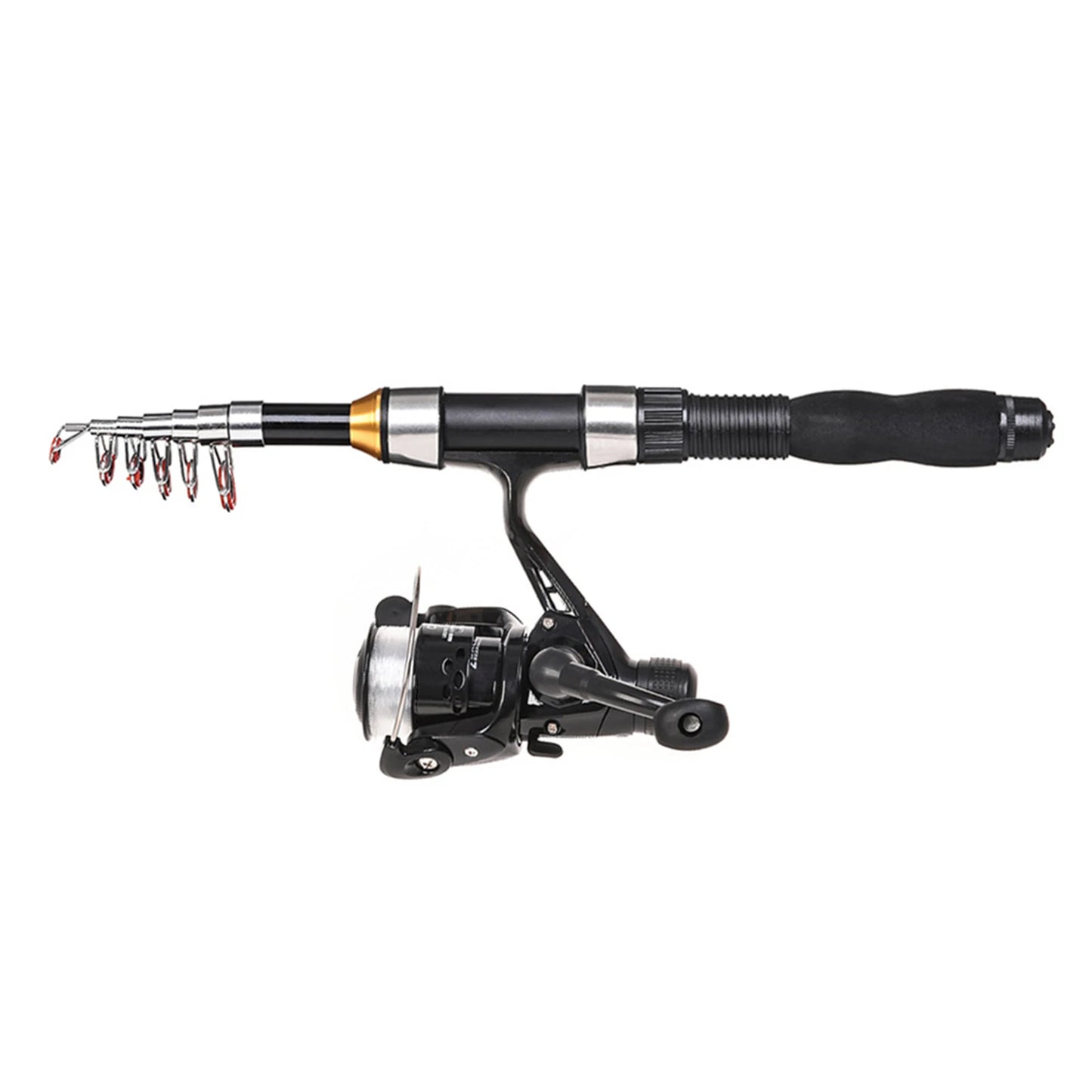 Telescopic Fishing Rod And Spinning Reel Combo Kit Set