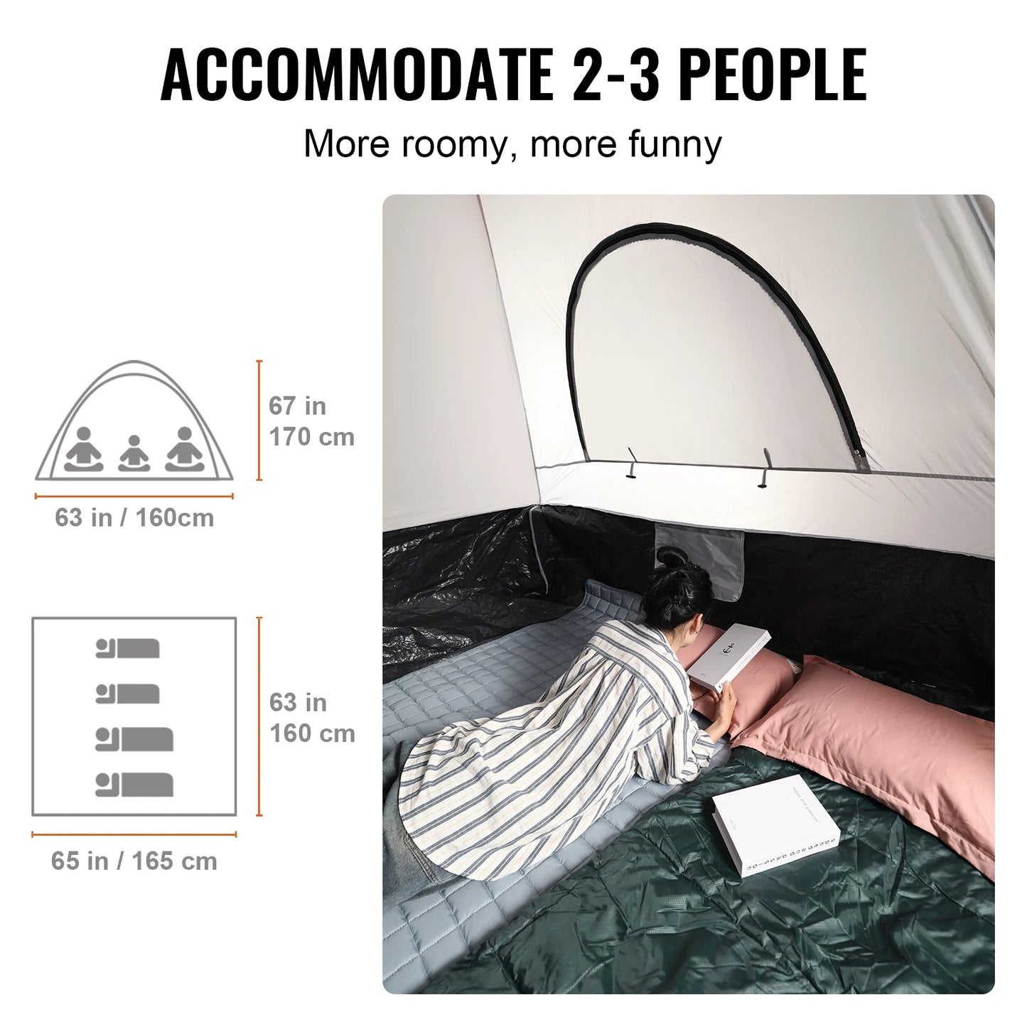 Double Layer Waterproof Pickup Truck Tent With Rainfly Bag