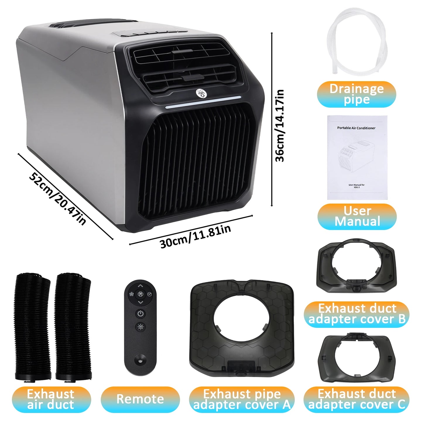 Portable 6800Btu Air Conditioner Cooling Heating For Rv Tent Camping