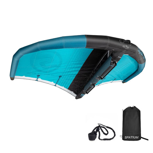 Portable Inflatable Surfing Wing With Extended Rigid Handle