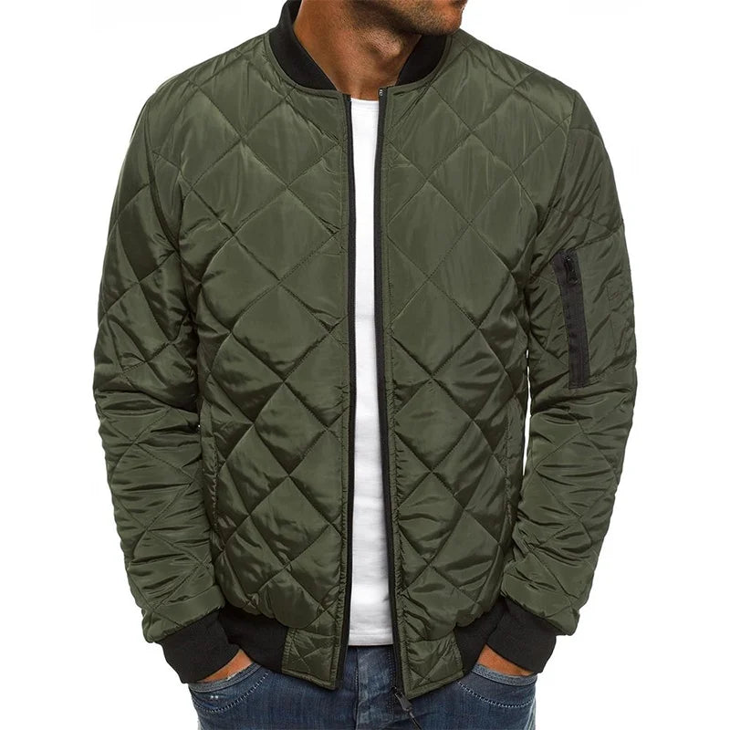 Winter Vintage Flight Mesh Baseball Collar Jacket For Men