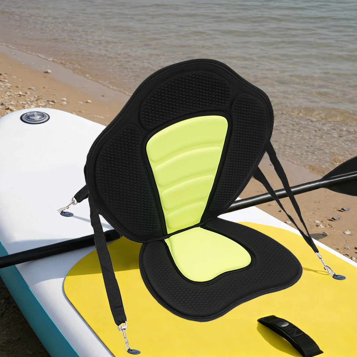 Ergonomic Kayak and Canoe Seat with Adjustable Straps and Storage
