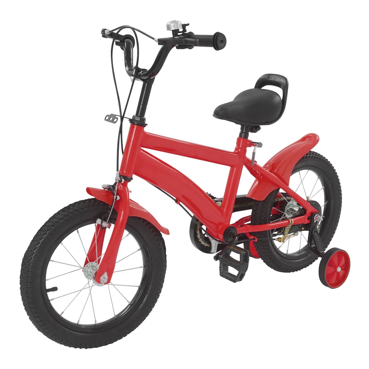 Kids Safe Learning Bicycle With Adjustable Height And Mudguards