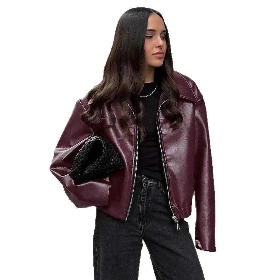 Womens Retro Plaid Drawstring Waist Jacket With Turn Down Collar